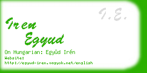 iren egyud business card