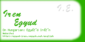 iren egyud business card